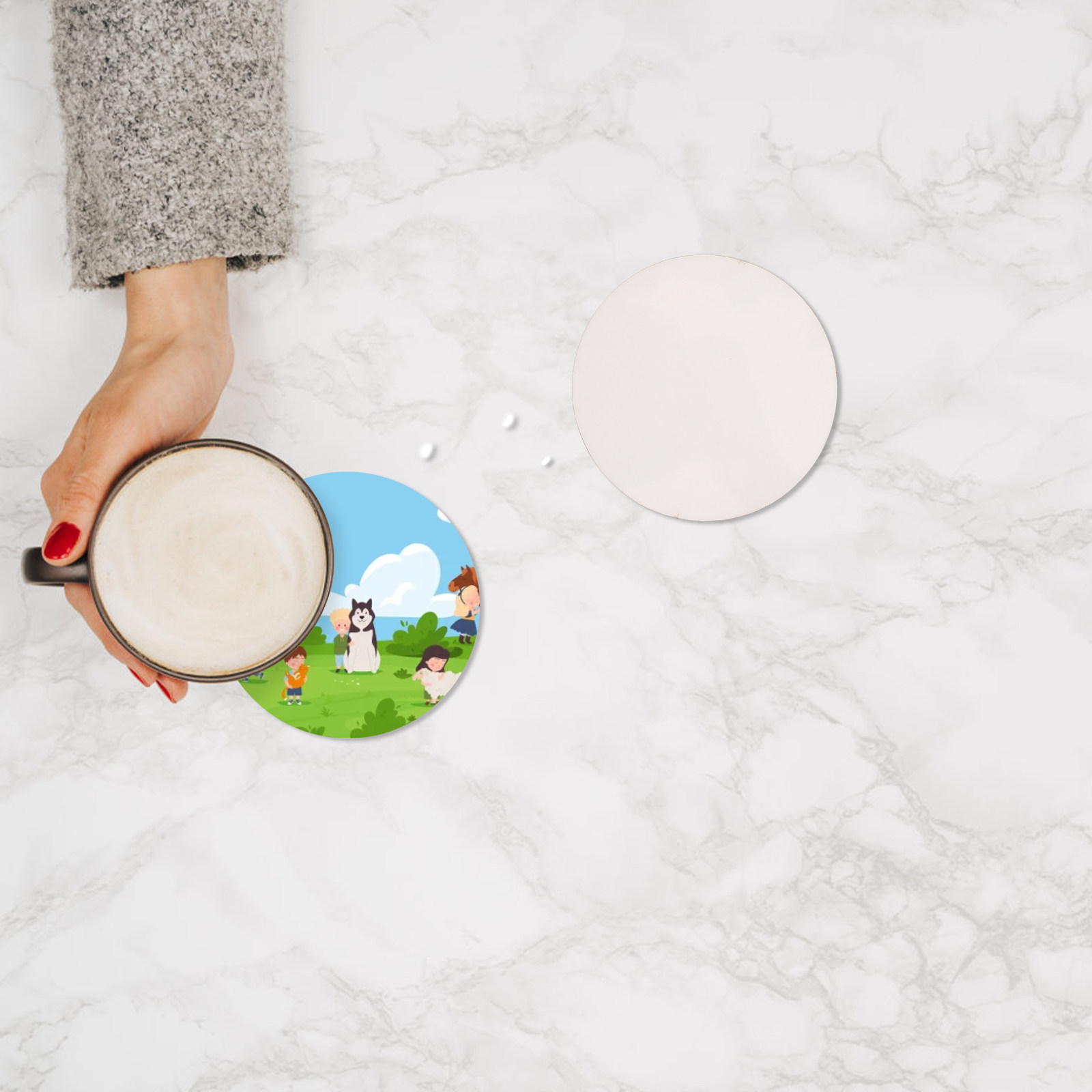 10 szt. drewnianych podkładek  – Coaster Sublimation Blank recenzja i cena